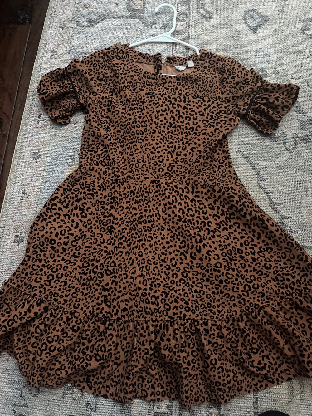 J. Crew Brown and Black Leopard Print Casual Kids Dress